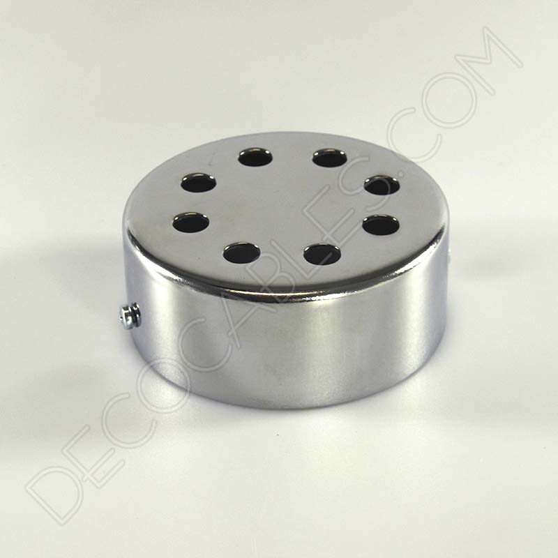 Soporte florón de techo para lámpara cromado 8 salidas Soporte florón de techo para lámpara cromado 8 salidas