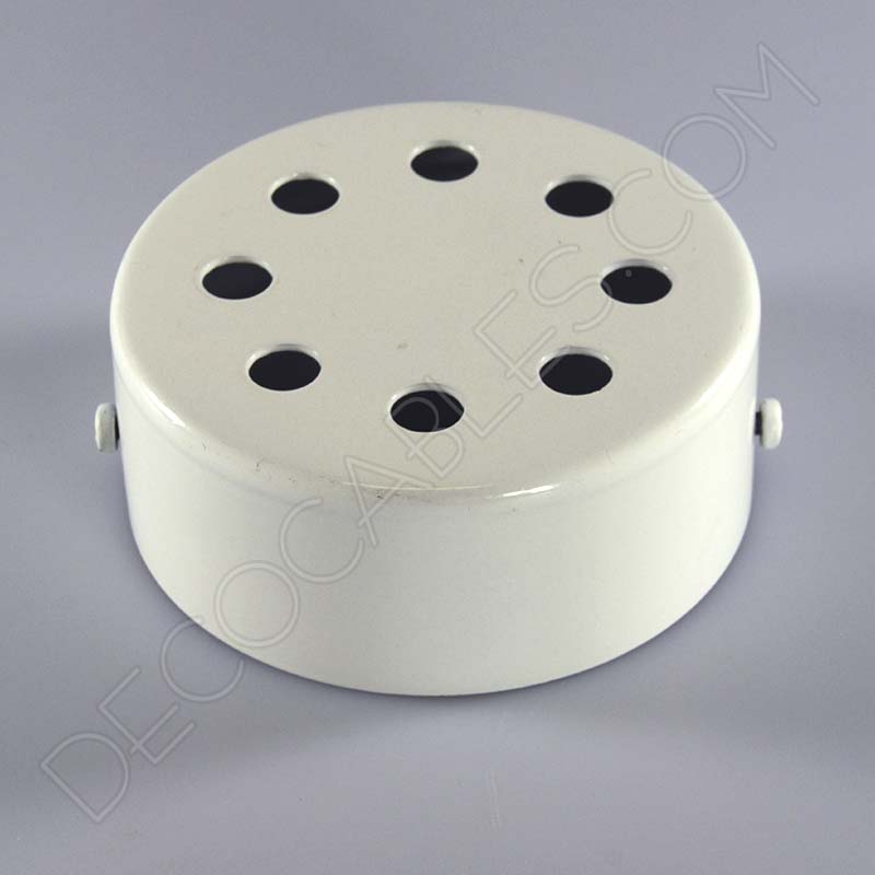 Soporte florón de techo para lámpara blanco de 8 salidas Soporte florón de techo para lámpara blanco de 8 salidas