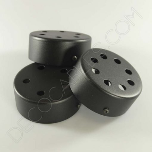 Soporte florón de techo para lámpara negro de 5, 6 y 8 salidas