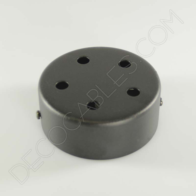 Soporte florón de techo para lámpara negro de 5 salidas Soporte florón de techo para lámpara negro de 5 salidas