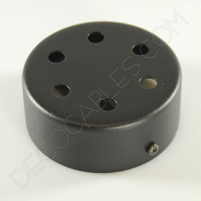 Soporte florón de techo para lámpara negro de 6 salidas Soporte florón de techo para lámpara negro de 6 salidas