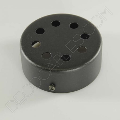 Lámpara araña de 8 brazos (negra) 3 Soporte florón de techo para lámpara negro de 8 salidas