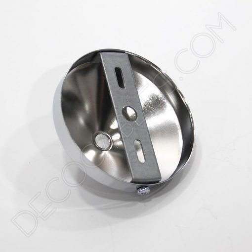 Soporte florón de techo cónico para lámpara de 1 salida cromado