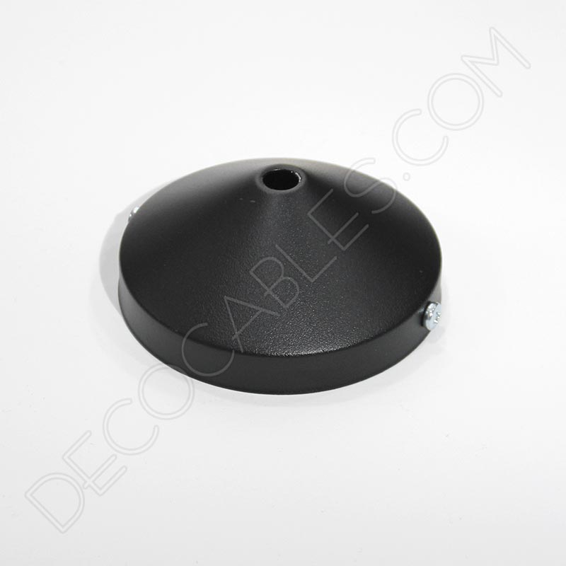 Soporte florón de techo cónico para lámpara de 1 salida negro Soporte florón de techo cónico para lámpara de 1 salida negro