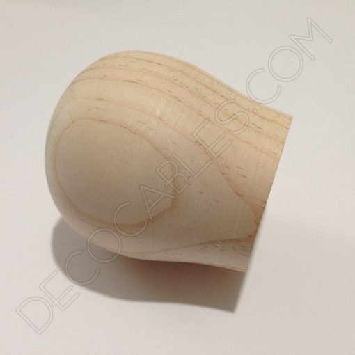 Cubre portalamparas exterior en madera decorativo modelo bellota