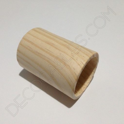 Cubre portalamparas exterior en madera decorativo modelo cilindro