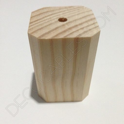 Cubre portalamparas exterior en madera decorativo modelo biselado