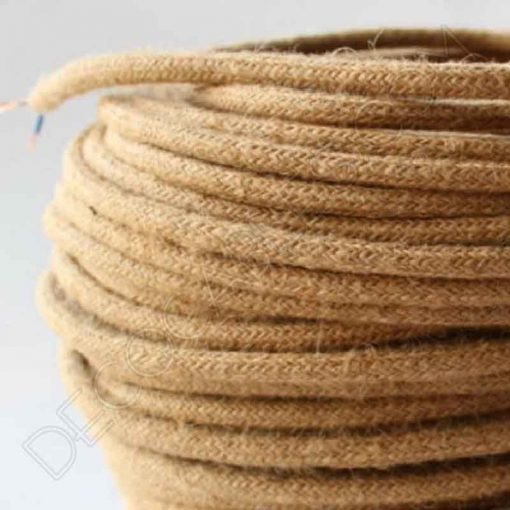 Cable de cuerda redondo 2x0,75mm² 5 Cable eléctrico redondo de cuerda de cáñamo
