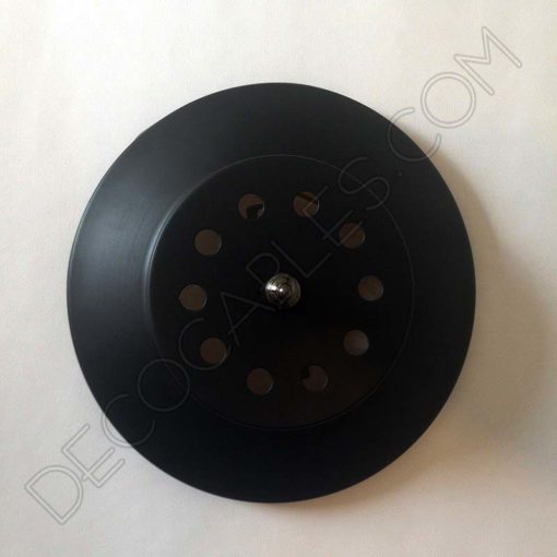 Soporte florón de techo para lámpara negro de 10 salidas