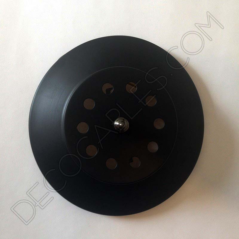 Soporte florón de techo para lámpara negro de 10 salidas Soporte florón de techo para lámpara negro de 10 salidas