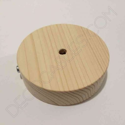 Soporte florón de techo para lámpara de madera