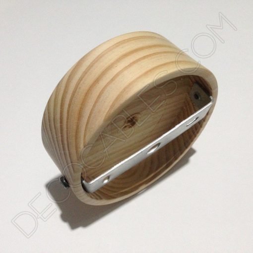 Florón de madera para lámpara 1 orificio (pequeño) 2 Soporte florón de techo para lámpara de madera