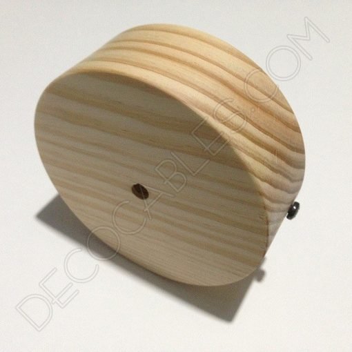 Soporte florón de techo para lámpara de madera