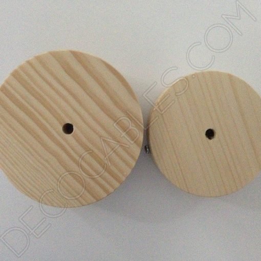 Florón de madera para lámpara 1 orificio (pequeño) 6 Soporte florón de techo para lámpara de madera