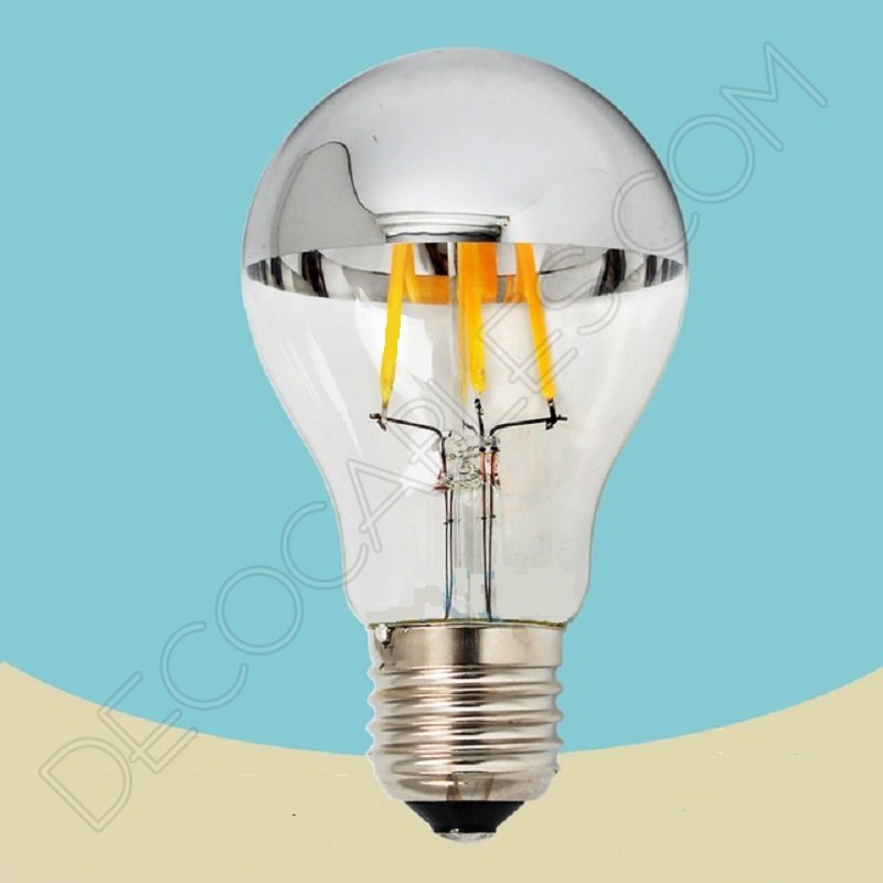 Bombilla filamento led estándar cúpula espejo reflectante E27 Bombilla filamento led estándar cúpula espejo reflectante E27
