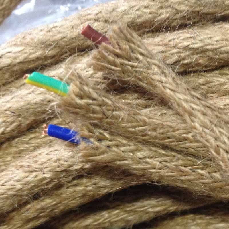 Cable trenzado de cuerda de cáñamo 3 hilos Cable trenzado de cuerda de cáñamo 3 hilos