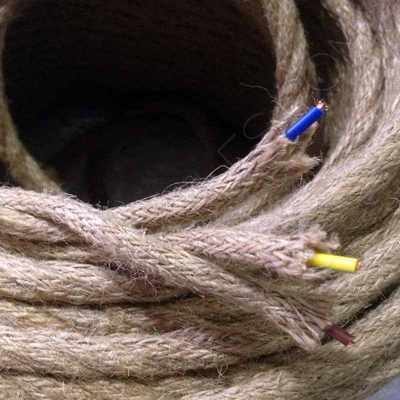 Cable trenzado de cuerda de cáñamo 3 hilos Cable trenzado de cuerda de cáñamo 3 hilos