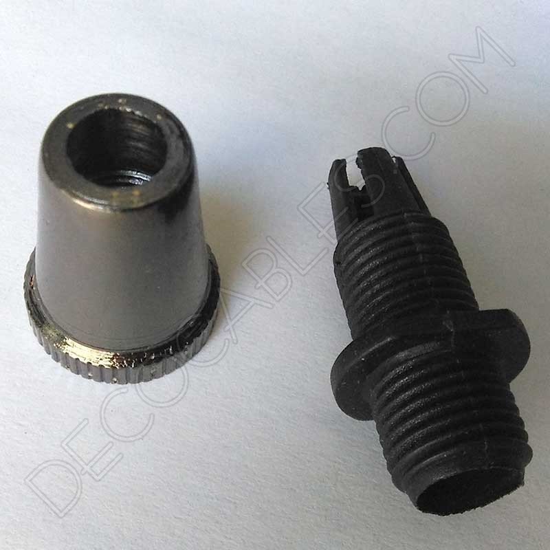 Presa cables metálicos en color negro Presa cables metálicos en color negro