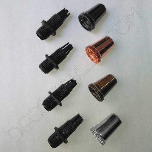 Presa cables metálicos en varios colores