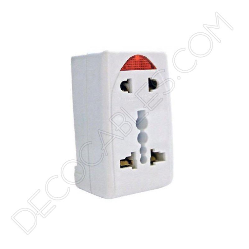 Adaptador enchufe universal de viaje con fusible de seguridad Adaptador enchufe universal de viaje con fusible de seguridad