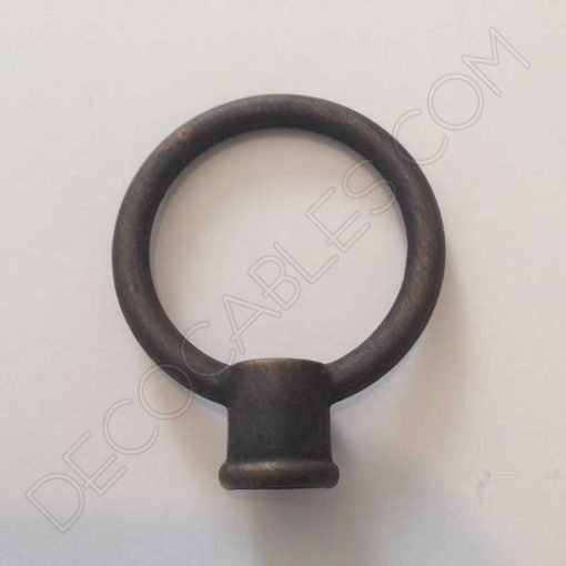 Anilla Metálica Grande para colgar Lámparas (Varios colores) 6 Anillas para lámparas en color anticuario