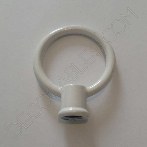 Anilla Metálica Grande para colgar Lámparas (Varios colores) 5 Asas para lámparas en color blanco