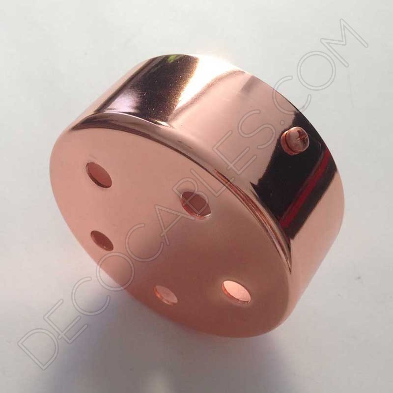 Soporte florón de techo para lámpara cobre de 5 salidas Soporte florón de techo para lámpara cobre de 5 salidas