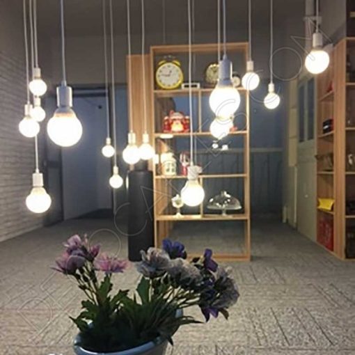 Lámpara araña de 10 brazos (Blanca) 2 Lámpara araña de techo de color blanca de 10 brazos