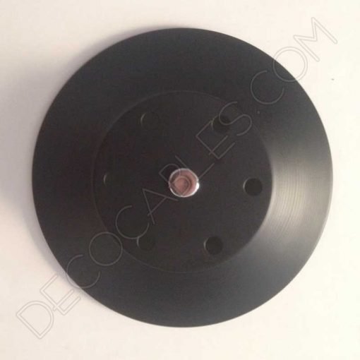 Soporte florón de techo para lámpara negro de 6 salidas