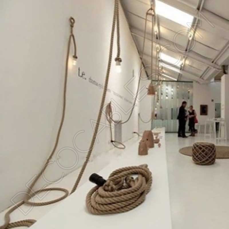 Cable eléctrico trenzado soga de cuerda de cáñamo Cable eléctrico trenzado soga de cuerda de cáñamo