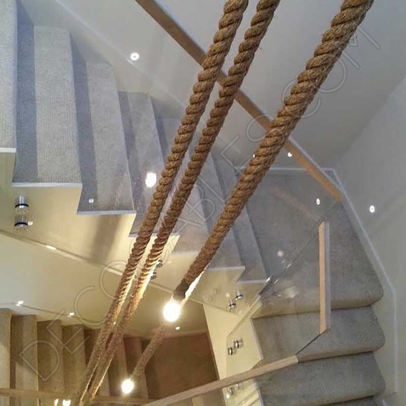 Cable eléctrico trenzado soga de cuerda de cáñamo Cable eléctrico trenzado soga de cuerda de cáñamo