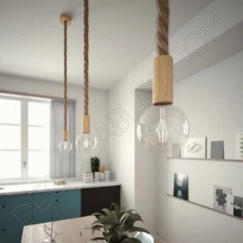 Cable eléctrico trenzado soga de cuerda de cáñamo Cable eléctrico trenzado soga de cuerda de cáñamo