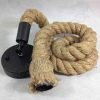 Lámpara colgante de cuerda trenzada 10 Lámpara colgante de cuerda de soga