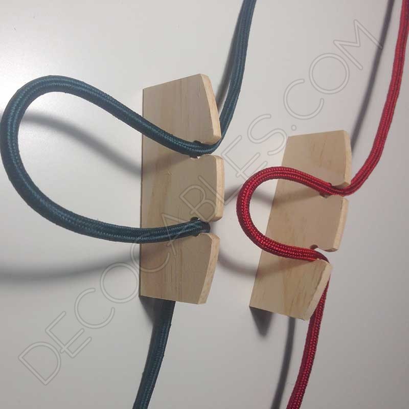 Regulador de altura para cable de lámparas en madera Regulador de altura para cable de lámparas en madera