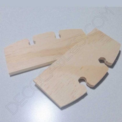 Regulador de altura para cable de lámparas en madera