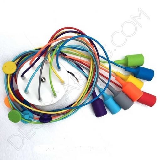 Lámpara araña de silicona multicolor