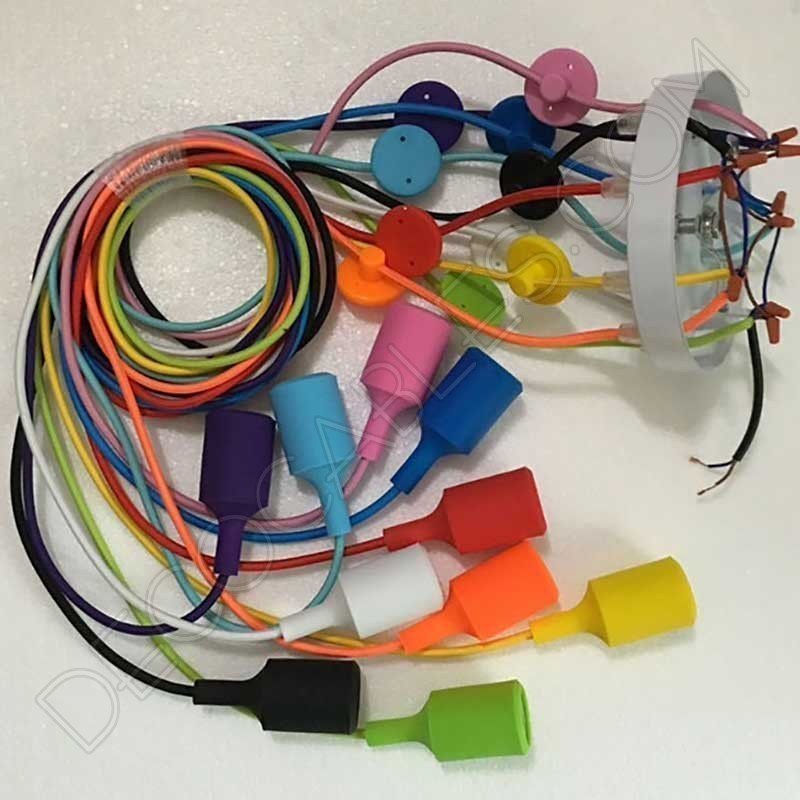 Lámpara araña de silicona multicolor Lámpara araña de silicona multicolor