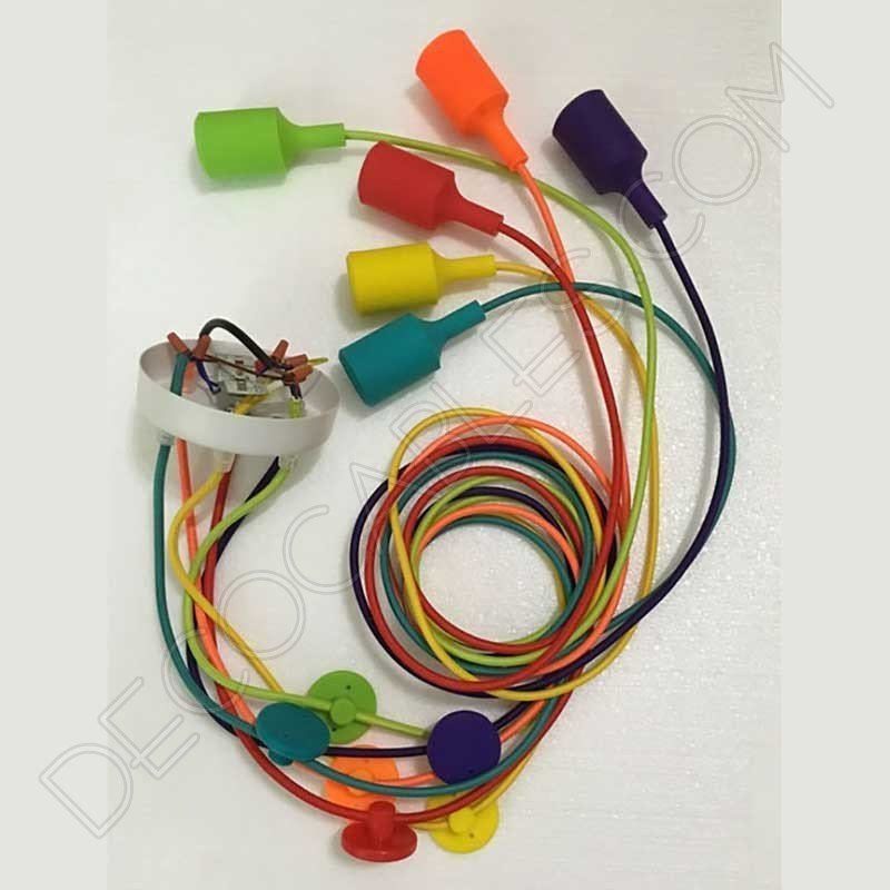 Lámpara araña de silicona multicolor Lámpara araña de silicona multicolor