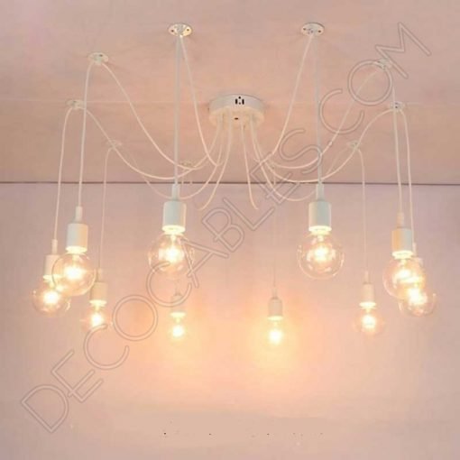 Lámpara araña de silicona blanca