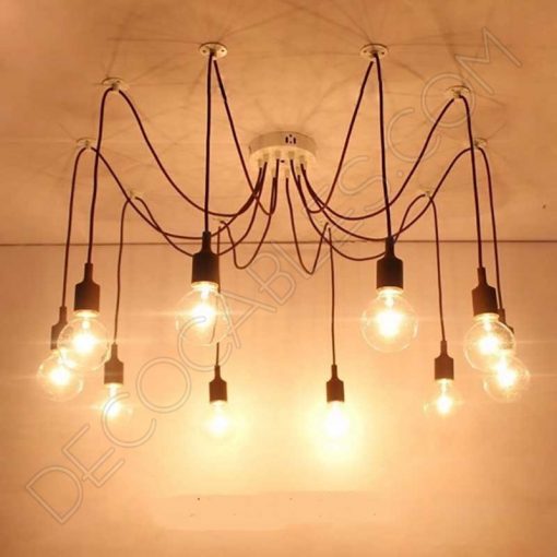 Lámpara araña de silicona negra