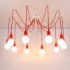 Lámpara araña de silicona roja