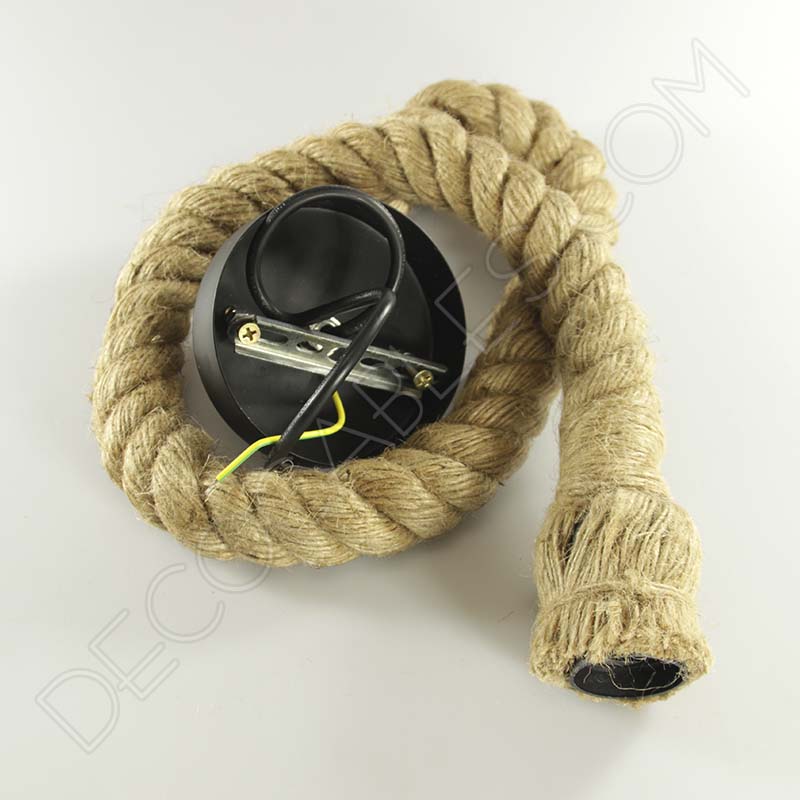 Lámpara colgante de cuerda de soga Lámpara colgante de cuerda de soga