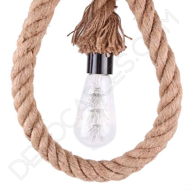 Lámpara colgante de cuerda de soga Lámpara colgante de cuerda de soga