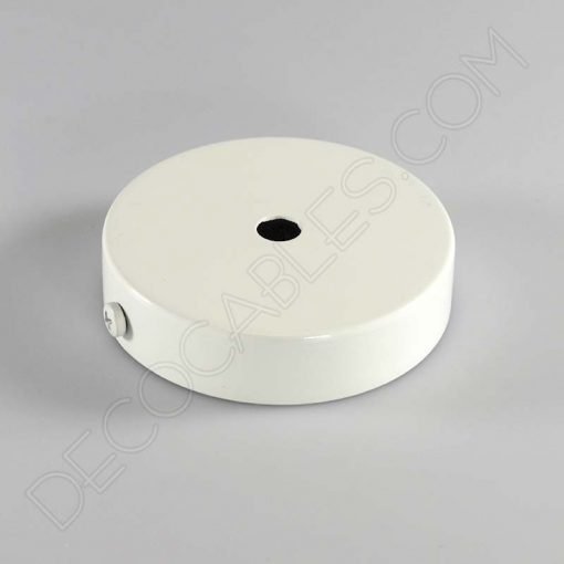 Soporte metálico para lámpara 1 orificio (diámetro 8 cm) 19 Soporte florón de techo para lámpara de 1 salida color blanco