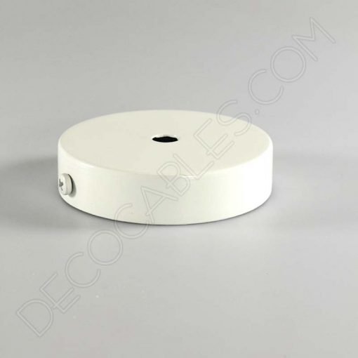 Soporte metálico para lámpara 1 orificio (diámetro 8 cm) 20 Soporte florón de techo para lámpara de 1 salida color blanco