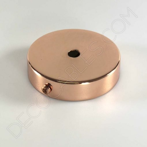 Soporte metálico para lámpara 1 orificio (diámetro 8 cm) 23 Soporte florón de techo para lámpara de 1 salida cobre