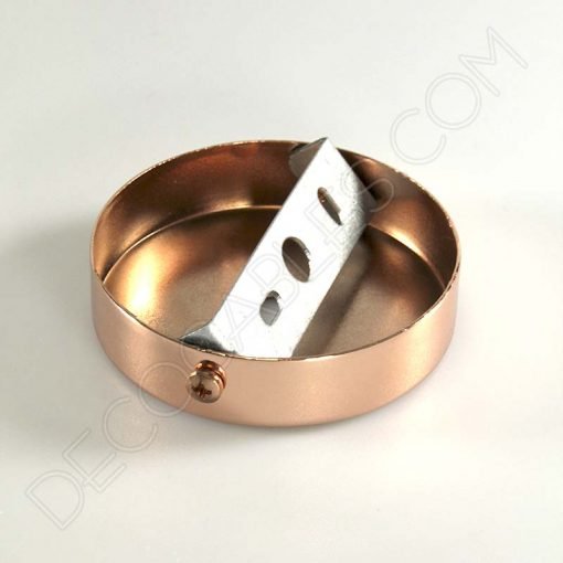 Soporte metálico para lámpara 1 orificio (diámetro 8 cm) 22 Soporte florón de techo para lámpara de 1 salida cobre