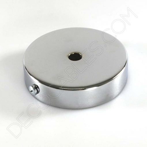 Soporte metálico para lámpara 1 orificio (diámetro 8 cm) 16 Soporte florón de techo para lámpara de 1 salida cromado