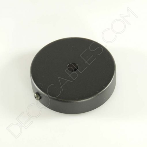 Soporte metálico para lámpara 1 orificio (diámetro 8 cm) 24 Soporte florón de techo para lámpara de 1 salida color negro