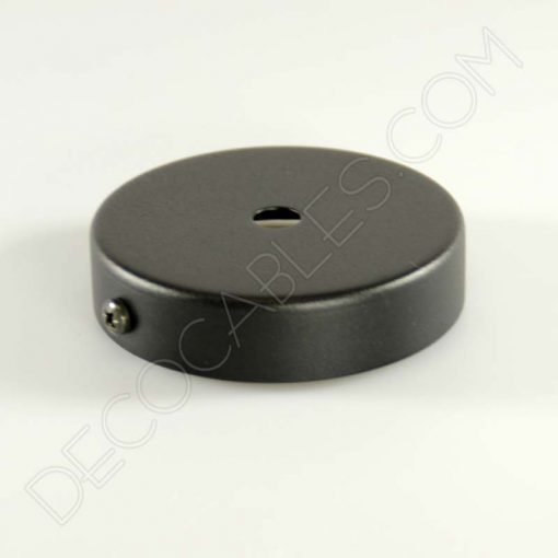 Soporte metálico para lámpara 1 orificio (diámetro 8 cm) 25 Soporte florón de techo para lámpara de 1 salida color negro